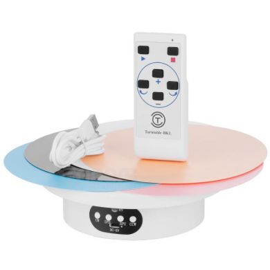 360° Rotative Packshot Table FreePower 16x4,5cm RC White Colorful additional surfaces