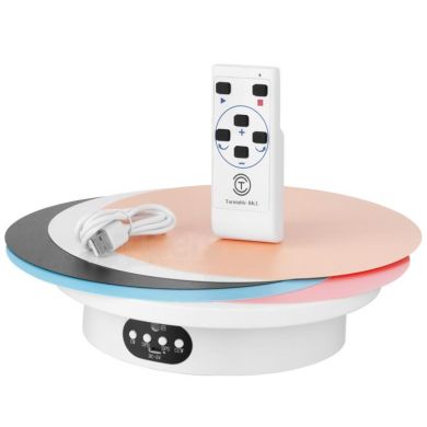 360° Rotative Packshot Table FreePower 20x5cm RC White Colorful additional surfaces