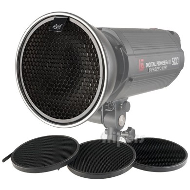The kit of 4 grids Jinbei 10°, 20°, 30°, 40° for 17cm reflector