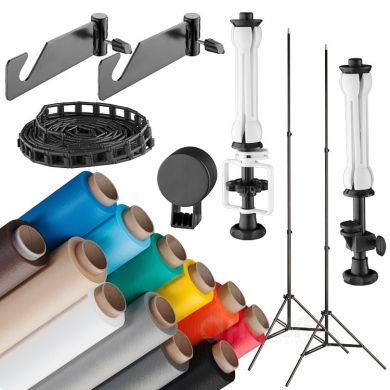 Background support system kit FreePower 205 cm (drive+stands+background)