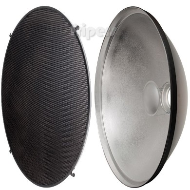 Beauty dish Jinbei 42 cm silver bowens, with grid and diffuser