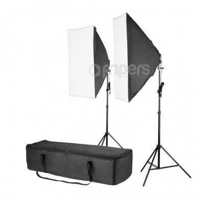 Continuous light double kit FreePower 3200W with softbox 60x90 and bag