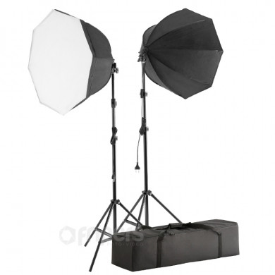 Continuous light kit Dual Video Basic Octa with octa softboxes, light stands and bag
