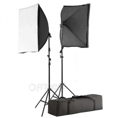 Continuous light kit Dual Video Basic Rectangle S with octa softboxes, light stands and bag