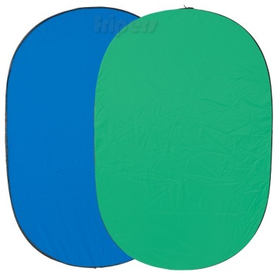Foldable photo background FreePower 150x200cm green-blue