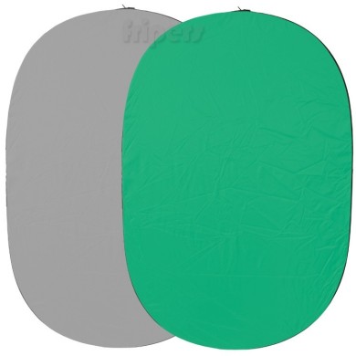 Foldable photo background FreePower 150x200cm green-grey