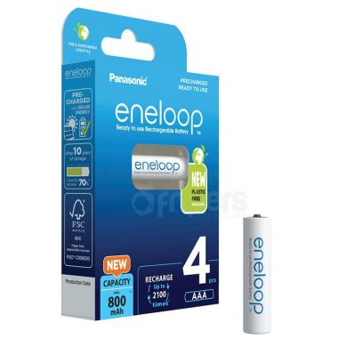 Ni-MH AAA Rechargeable Battery Eneloop 800mAh 4x BK-4MCDE/4BE blister