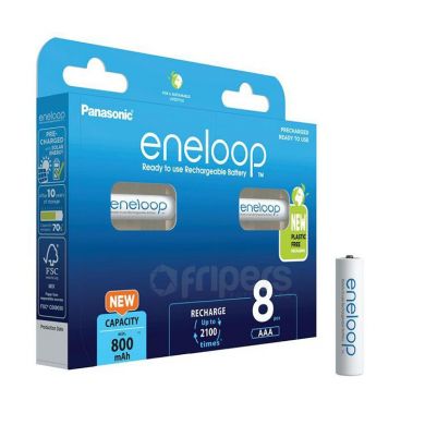 Ni-MH AAA Rechargeable Battery Eneloop 800mAh 8x BK-4MCDE/8BE blister
