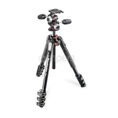 Photo Tripod with 3W Head Manfrotto 190XPRO 4-section, Q90 column