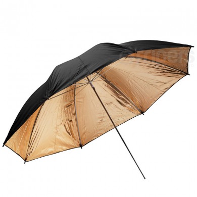 Reflective umbrella FreePower 100cm black - golden